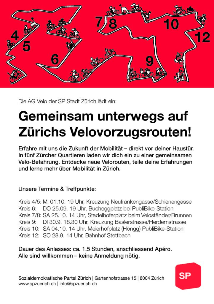 Flyer SP Zürich Quartierfahrten